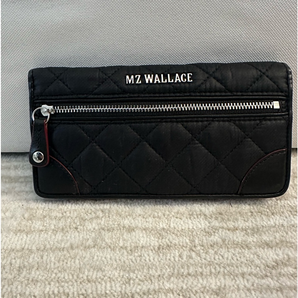 MZ Wallace Crosby Long wallet black / red
